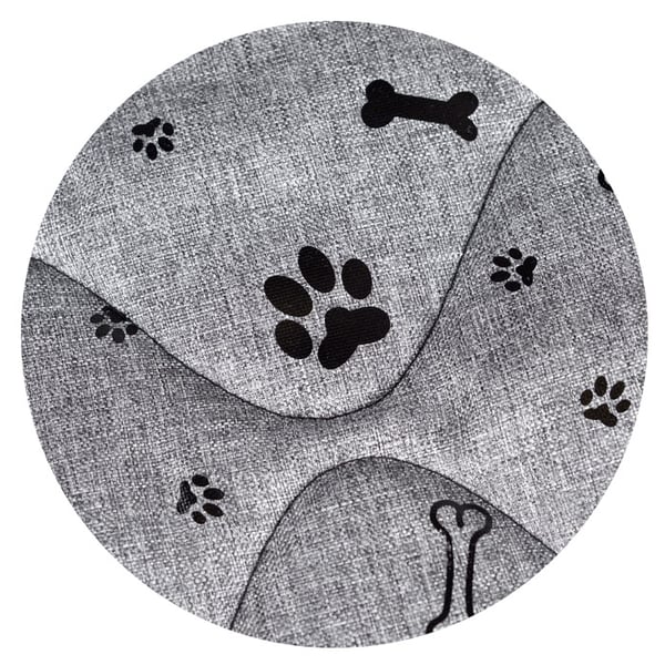 Koiranpeti KINGDOG 75x65 cm personoitu vedenpitävä luut musta