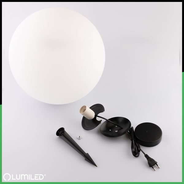 Pallomainen puutarhan ulkovalaistus KULA LED 40CM E27 IP65 LUMIKULA2 LUMILED