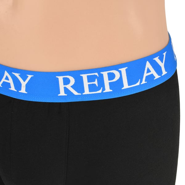 Replay miesten bokserit, 6 kpl, puuvillaa, mustat, logolla, koko S