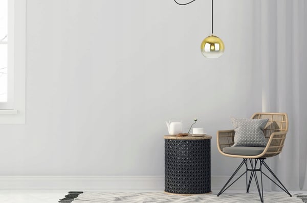 HÆNGELAMPE, LOFTKRONE, GYLDEN LAMPESKÆRM, 20 CM