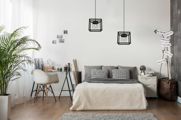 Hängande loftlampa modern bur