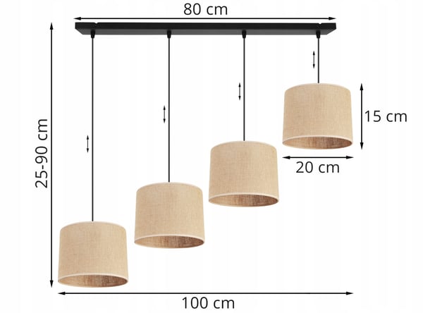 HÆNGELAMPE, LOFTKRONE, LAMPESKÆRM 20 CM
