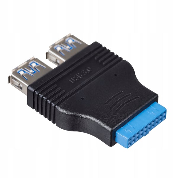 Akyga AK-CA-58 adapter USB 3.0 19-bens (hun) - 2x USB 3.0 Type A (hun)