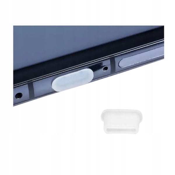 Pölysuoja USB Type C -latausportille, läpinäkyvä