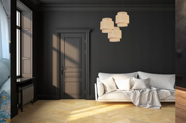 Hængende lampe, loftslysekrone, lampeskærm, boho juta