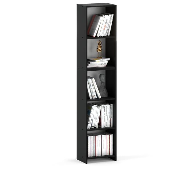Office Kirjahylly Musta 40 CM 5 hyllyä Lelupylväs olohuoneeseen