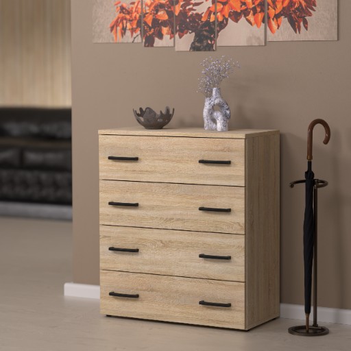 KENKÄKAAPPI SONOMA OAK 71x82.9x35 4 HYLLYLTÄ ILMAN ISTUIMEN