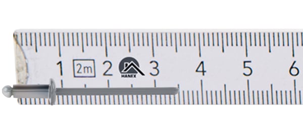 Åbne aluminiumnitter 3,2x8mm RAL9006