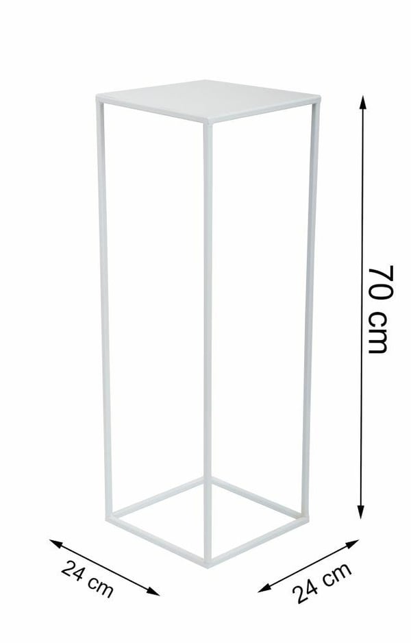 Vit modern stående blomställning 70 cm