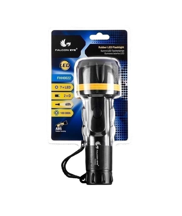 FALCON EYE HÅNDLAMPE MED BATTERI 2XD - LA-FHH0022