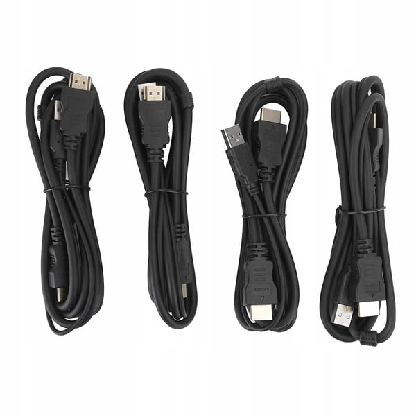 KVM-switch HDMI 4x1-switch 3xUSB + 4 HDMI-kablar