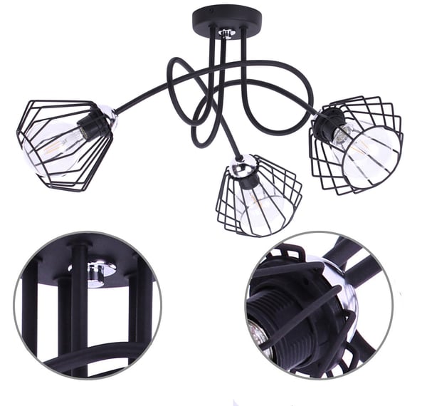 Moderni LED-krominen parvi-kattovalaisin