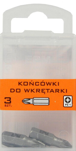 SKRUETRÆKKERBIT 25MM 3STK PZ1 - E-400-0374