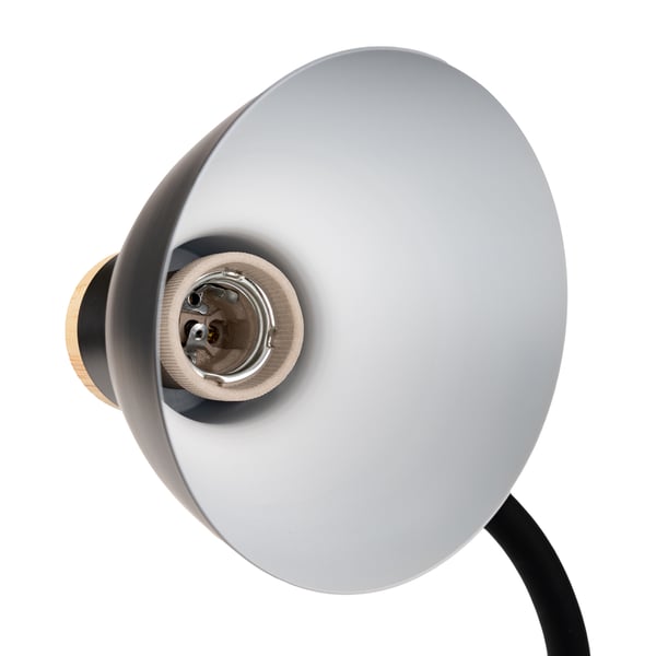 Skrivebordslampe til skole, tegnebord, dekorativ E27, NIKO, sort, Lumiled