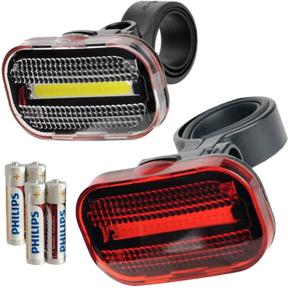 2K COB LED cykellygtesæt for + bag