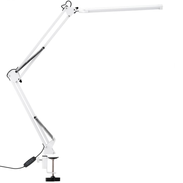 Pöytävalaisin LED-tekniikka Cosmi 8W CCT USB-himmentävä valkoinen kiinnikkeellä Lumiled