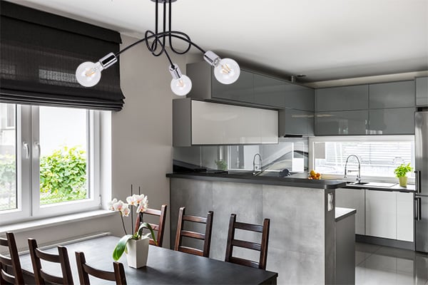 LOFT HÆNGELAMPE EDISON INDUSTRIAL krom LED