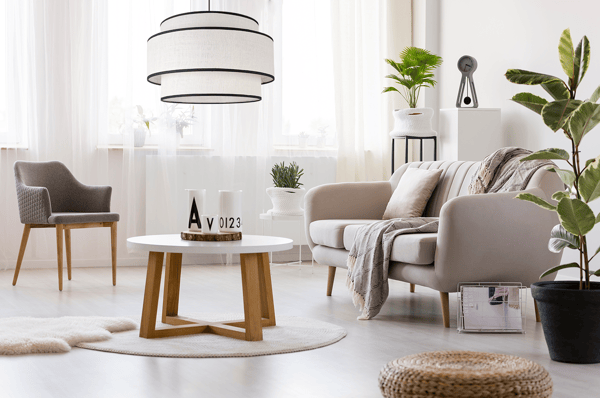 HÆNGELAMPE JUTA TRIO 1 FLAD SORT OG HVID 45CM E27
