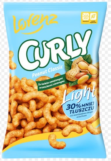 Lorenz Curly Light maapähkinäsipsit 100 g Lorenz Curly Light maapähkinäsipsit 100 g