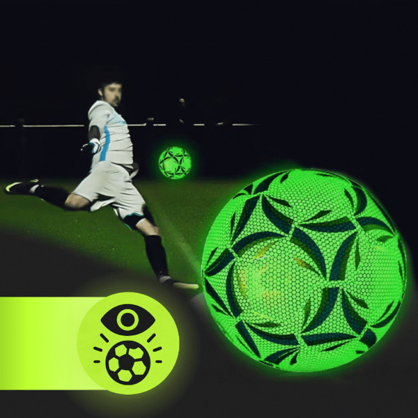 Reflekterande fotboll för fötter, fluorescerande, självlysande, enfärgad