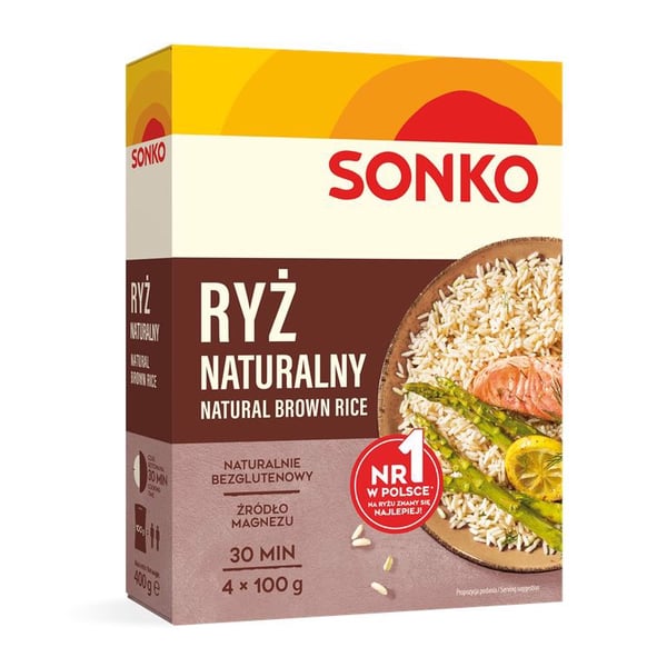 Sonko-luonnollinen riisi 400 g (4 x 100 g)