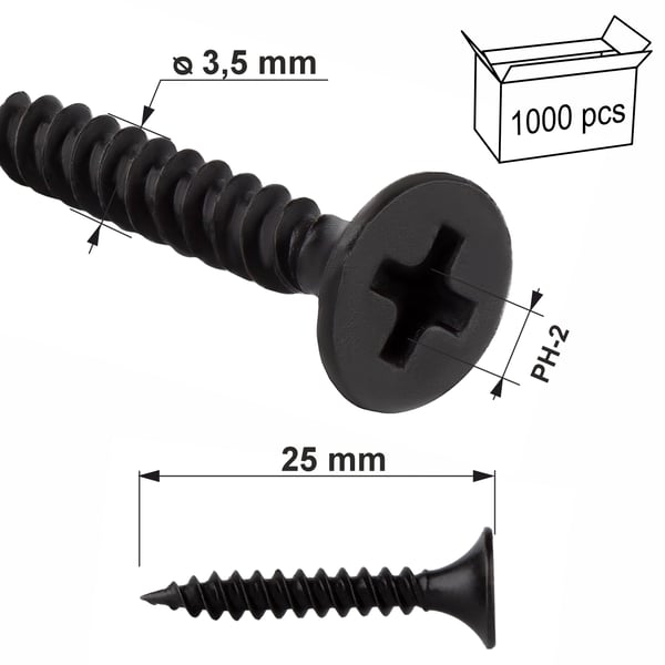 Gipsskruer til metal KSGM-35025