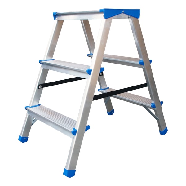 TIKKAAT, ALUMIINISET TAITETTAVAT JAKKARAT 67CM 2 ASKELTA + TASOLLA - BR-00-7002