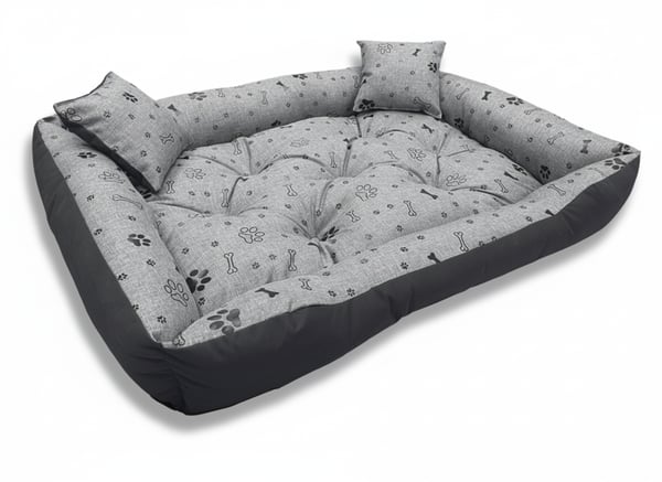 Koiran koju 100x75 cm vedenpitävä mustat luut
