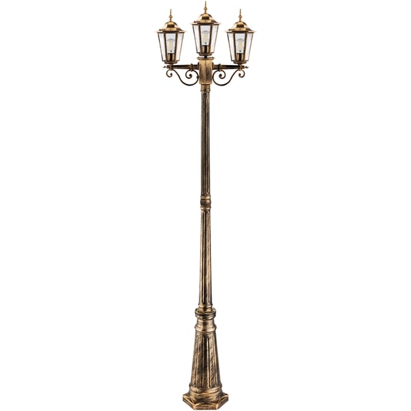 Ulkopuutarhavalaisin 3xE27 lyhtypylväs 2m Patina BELLIS LUMILED