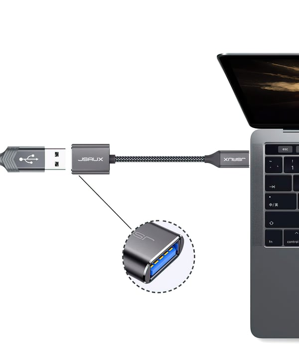 JSAUX CD0019 USB-C til USB-A 3.0 OTG-adapter
