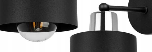 VÆGLAMPE, FIRKANTET LAMPE, LOFTSLAMPE, SORT LED-LAMPE
