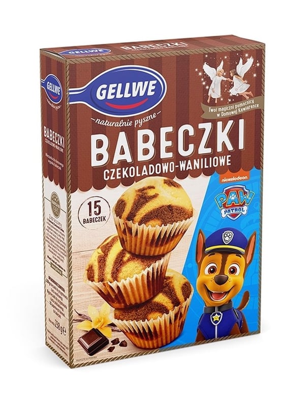 Gellwe suklaa-vaniljakuppikakkujen leivontamix 238 g