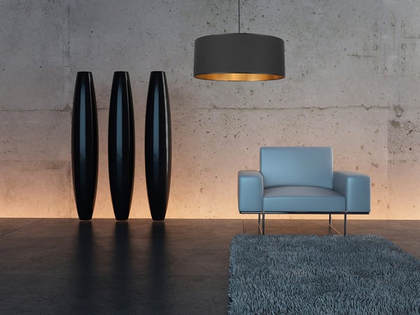 Elegant HÆNGELAMPE Gylden Center 50 cm Lampeskærm