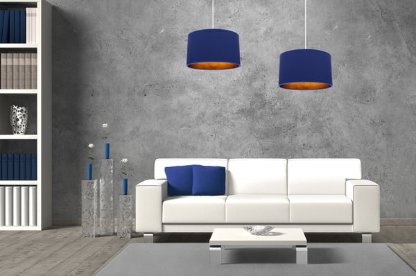 Lofthængende lampe med gylden center LED