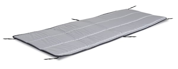 Quiltet pude til liggestol med skumfyld 165x50 cm mørkegrå