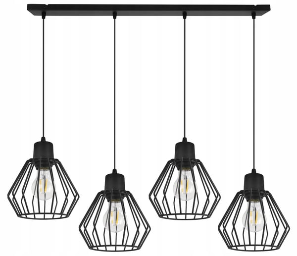 Hængelampe, loftslysekrone, trådskærm, LED