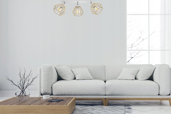 Lofthængende lampe med gylden LED-loftlampe