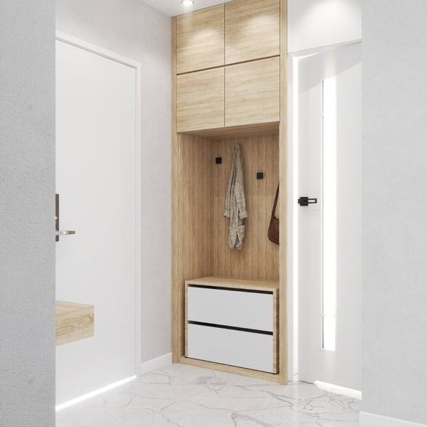 KELKÄKAAPPI SONOMA OAK WHITE 60 CM