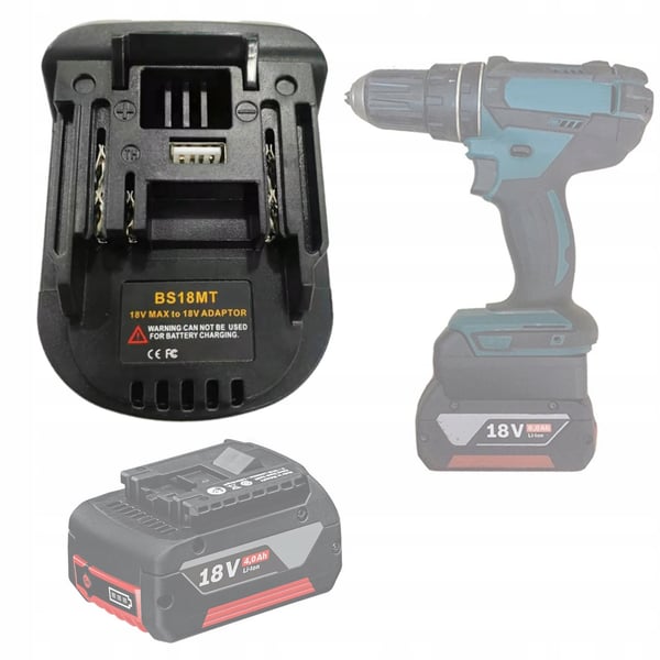 Bosch 18V:n Makita 18V -akkuadapteri BS18MT Bosch 18V:n Makita 18V -akkuadapteri BS18MT