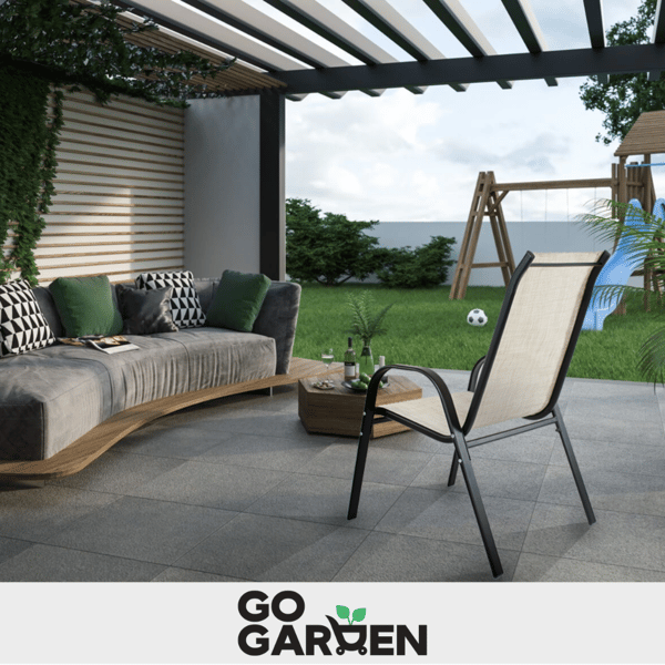 Metal havestole til altan terrasse havemøbelsæt beige x6