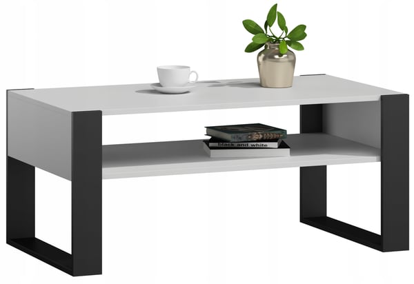 Kaja sofabord, sort og hvid, loft retro Kaja sofabord, sort og hvid, loft retro