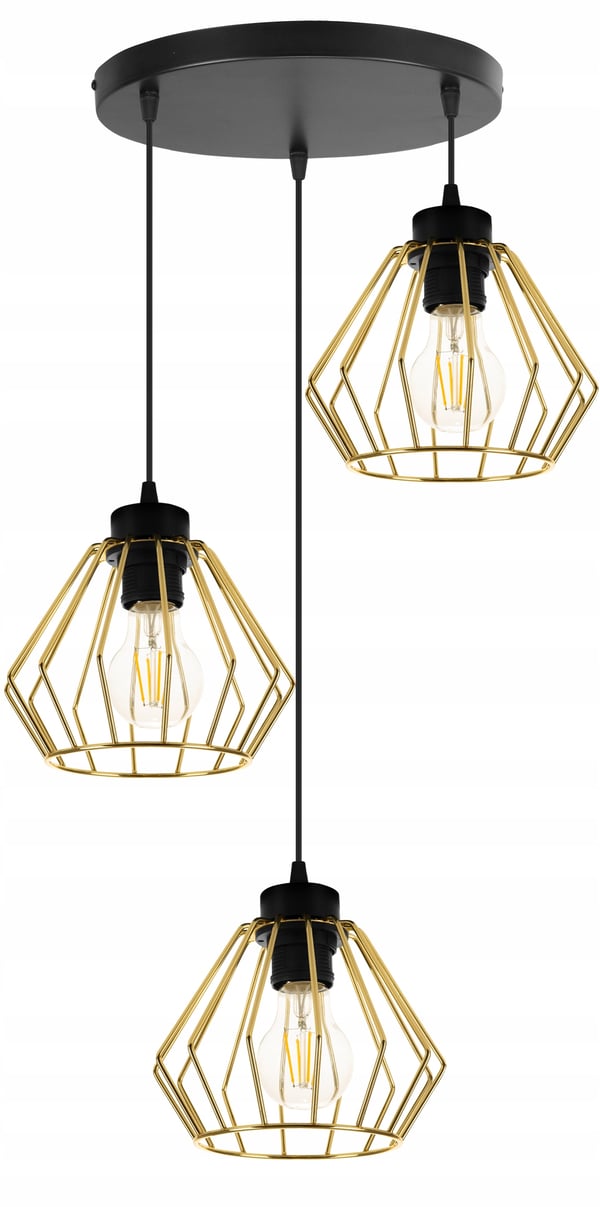 Lofthængende lampe med guld lysekrone i loftet Druciak