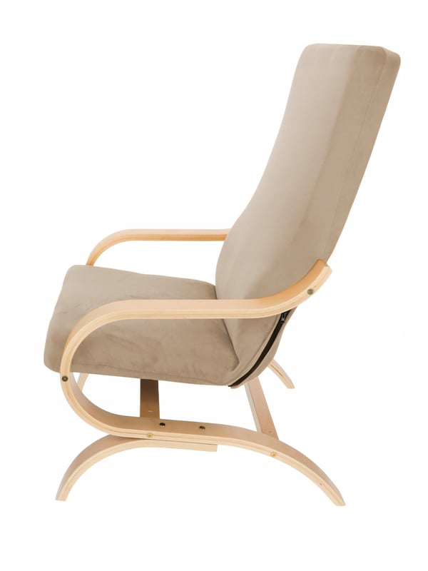 Finka-nojatuolin päällinen BEIGE cappuccino joustava sametti [21FD]