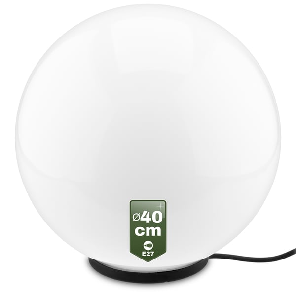 Pallomainen puutarhan ulkovalaistus KULA LED 40CM E27 IP65 LUMIKULA2 LUMILED