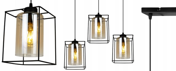MODERNE ELEGANT HÆNGELAMPE MED GLASSKÆRM
