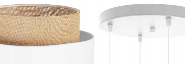 Hængende lampe, loftslysekrone, lampeskærm, boho juta