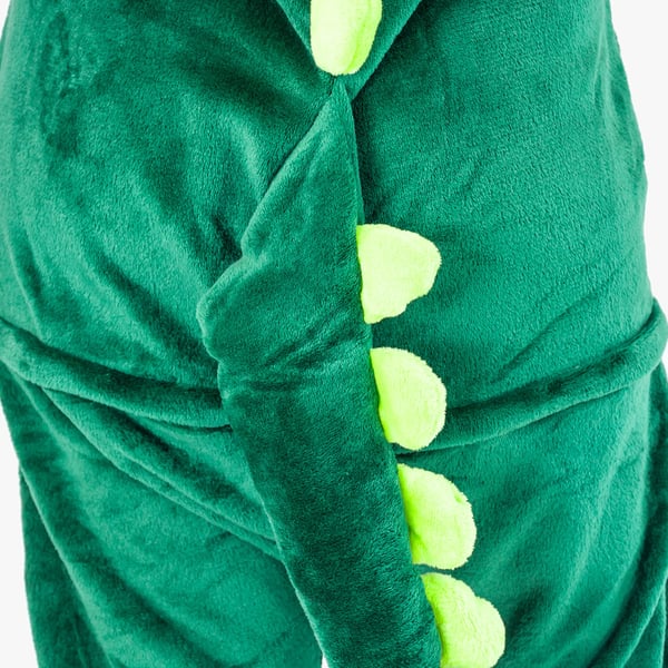 Herrpyjamas i ett stycke med dinosaurie, kigurumi, förklädnad, onesie, dinosaurie-kostym - L