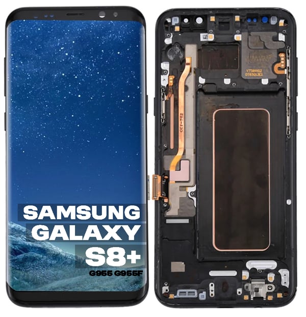 LCD-skærm + touchskærm Samsung Galaxy S8 PLUS G955 G955F Incell Sort ramme