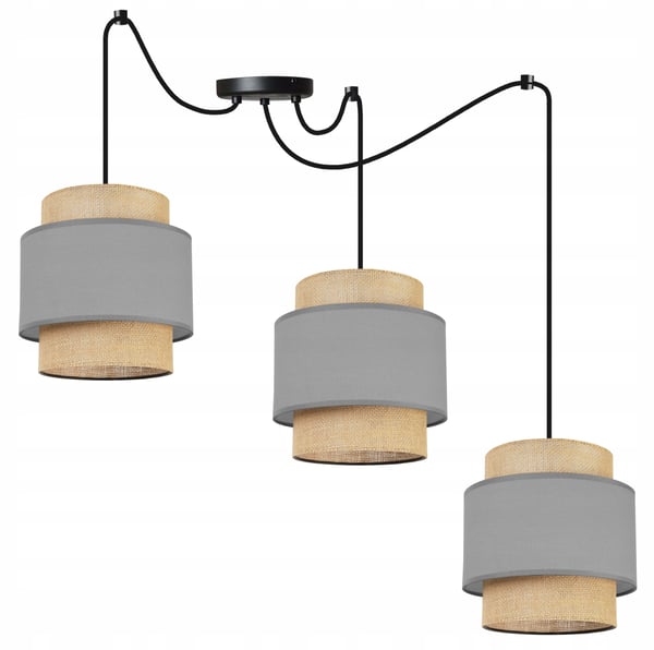 Hængende lampe, loftslysekrone, lampeskærm, boho juta
