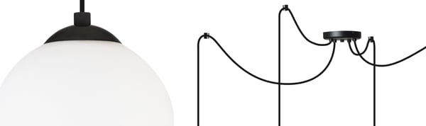 KATTOVALAISIMEN HÄMÄHÄKKIPALLO MUSTA LED 15CM